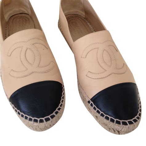 chanel espadrilles leather beige price|chanel espadrilles size chart.